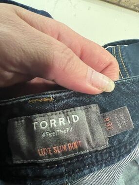 torrid Dark Blue Luxe Slim Boot Jeans